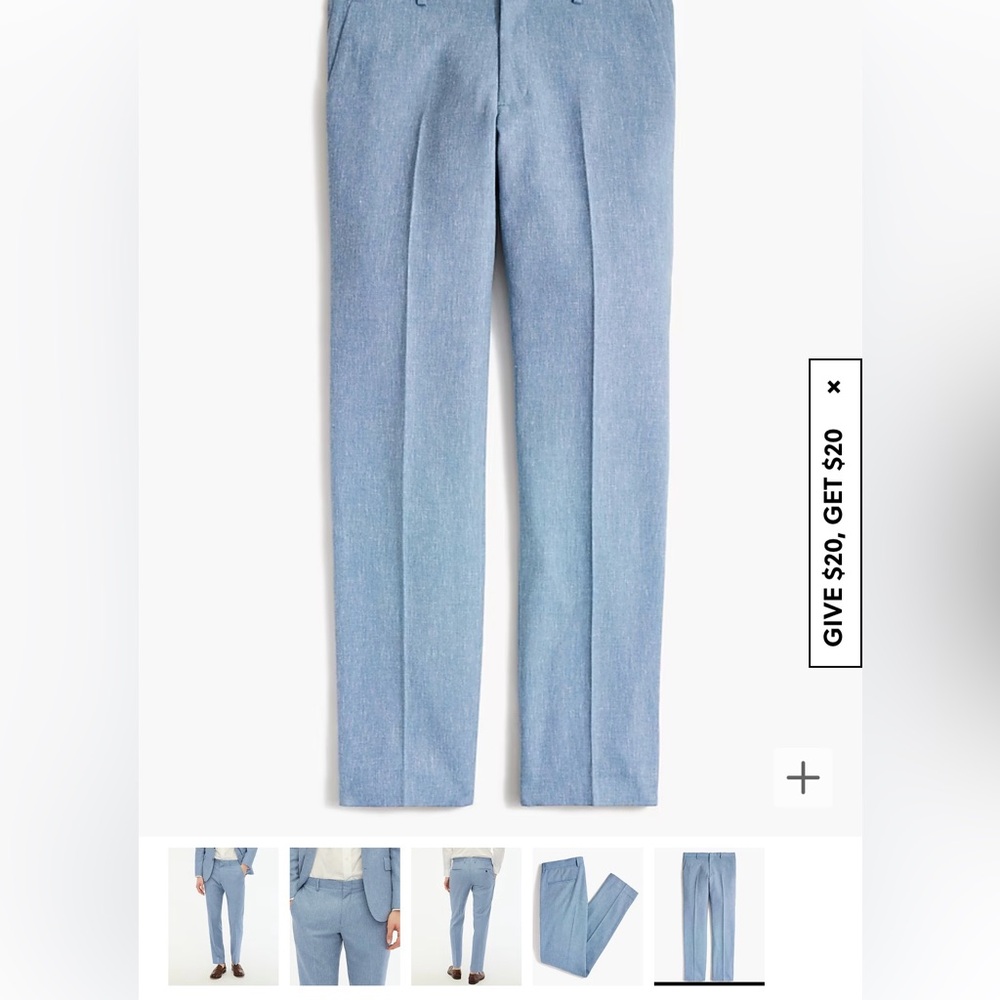 COPY - NWT J. Crew factory slim fit Thompson Basket Weave suit pants in a 38x32.